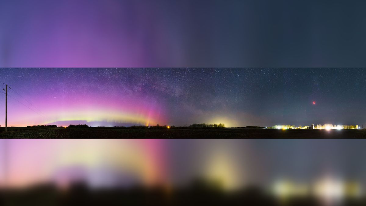 Fotograf polował na zorzę polarną. Uchwycił trzy zjawiska za jednym zamachem 1