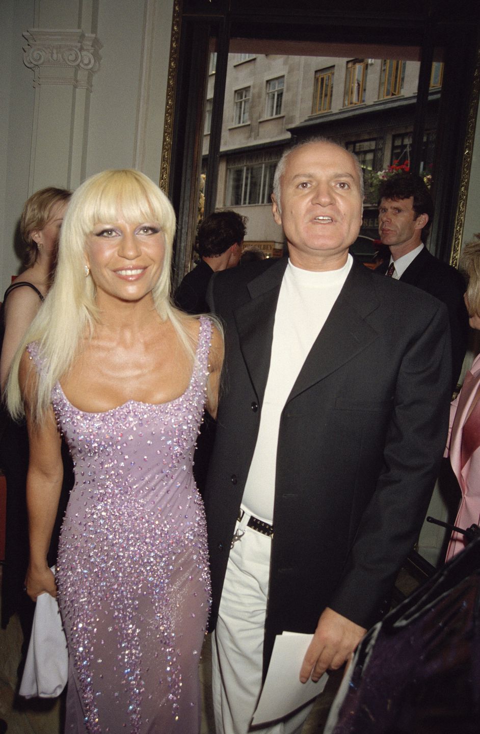 Donatella i Gianni Versace 1995 r. 