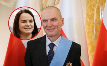 "Prawdziwy bohater". Cichanouska przemówiła po odznaczeniu Poczobuta