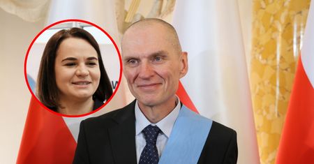 "Prawdziwy bohater". Cichanouska przemówiła po odznaczeniu Poczobuta