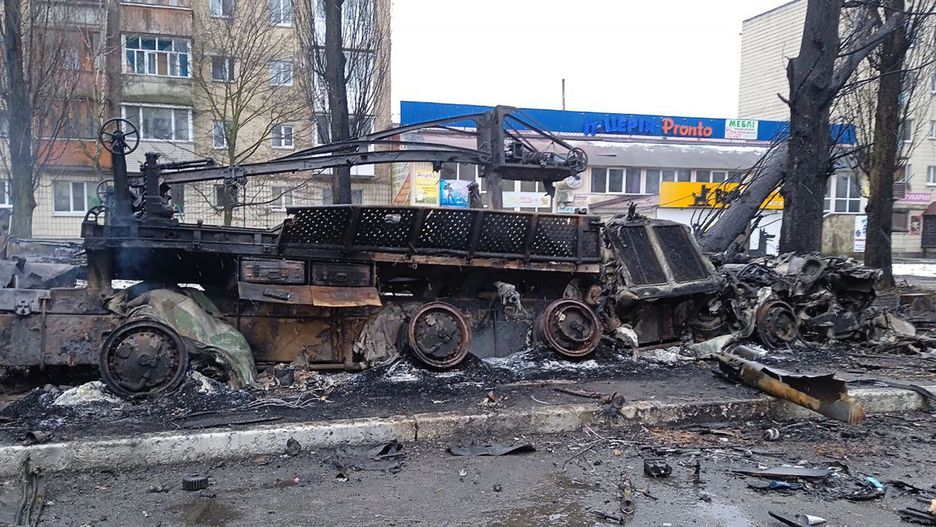 Zniszczenia w Borodziance