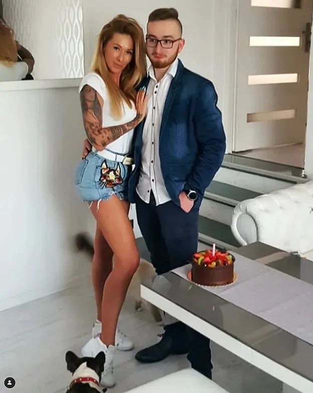 Sylwia Peretti z synem, Patrykiem