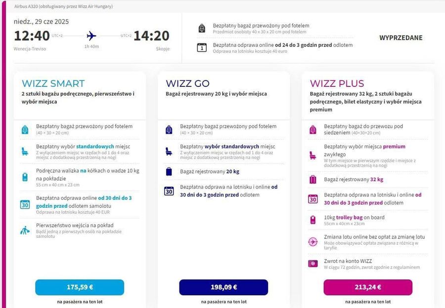 Koniec tanich lotów z Wizz Air? Pula biletów z oferty Basic będz