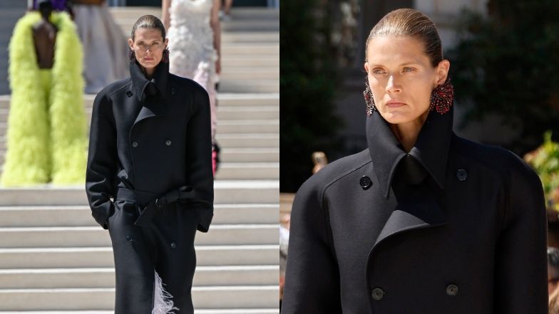 Małgorzata Bela jako modelka na pokazie Balenciagi