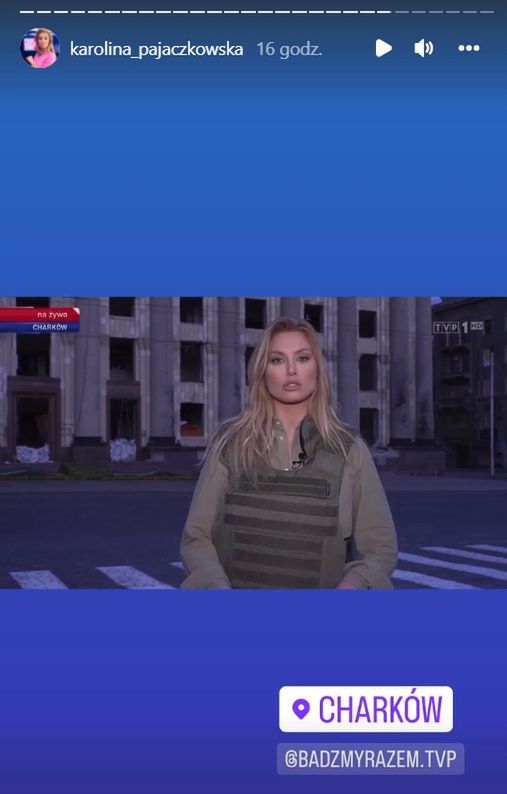 Karolina Pajączkowska wyjechała do Ukrainy. W TVP zdaje relacje z Charkowa