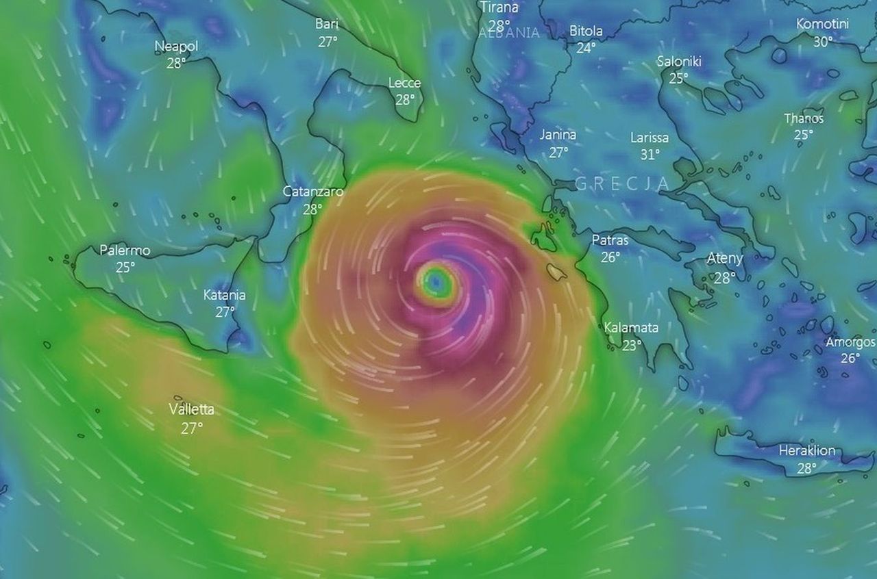Pogoda. Cyklon Ianos zmierza do Grecji