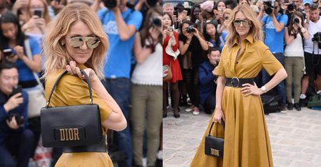 Celine Dion w sukience od Diora wygina się na samochodach (ZDJĘCIA)