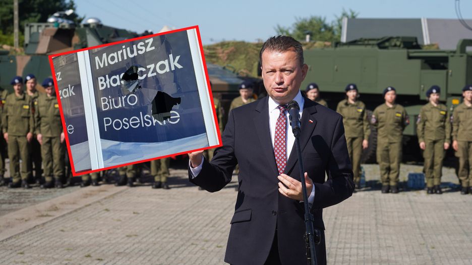 Wybitne okno w biurze Mariusza Błaszczaka