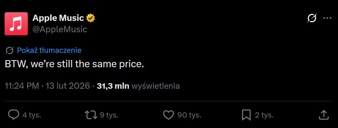 Apple Music na X