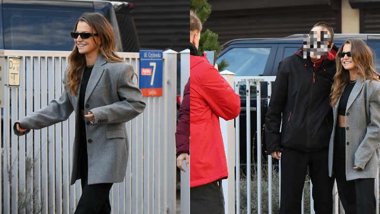 Anna Lewandowska opuszcza trening i mknie do mercedesa