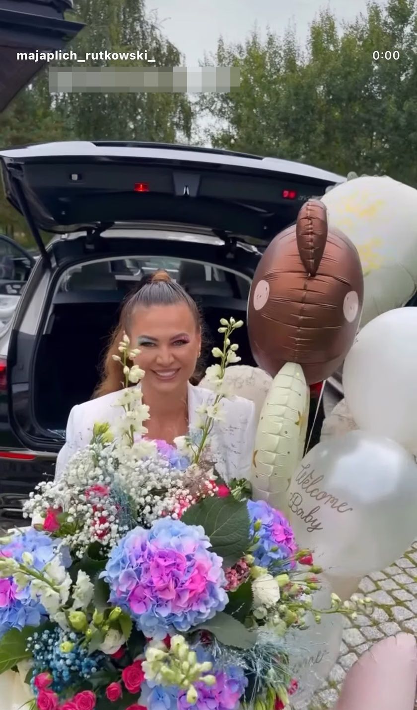 Maja Rutkowski na baby shower Serowskiej i Hakiela