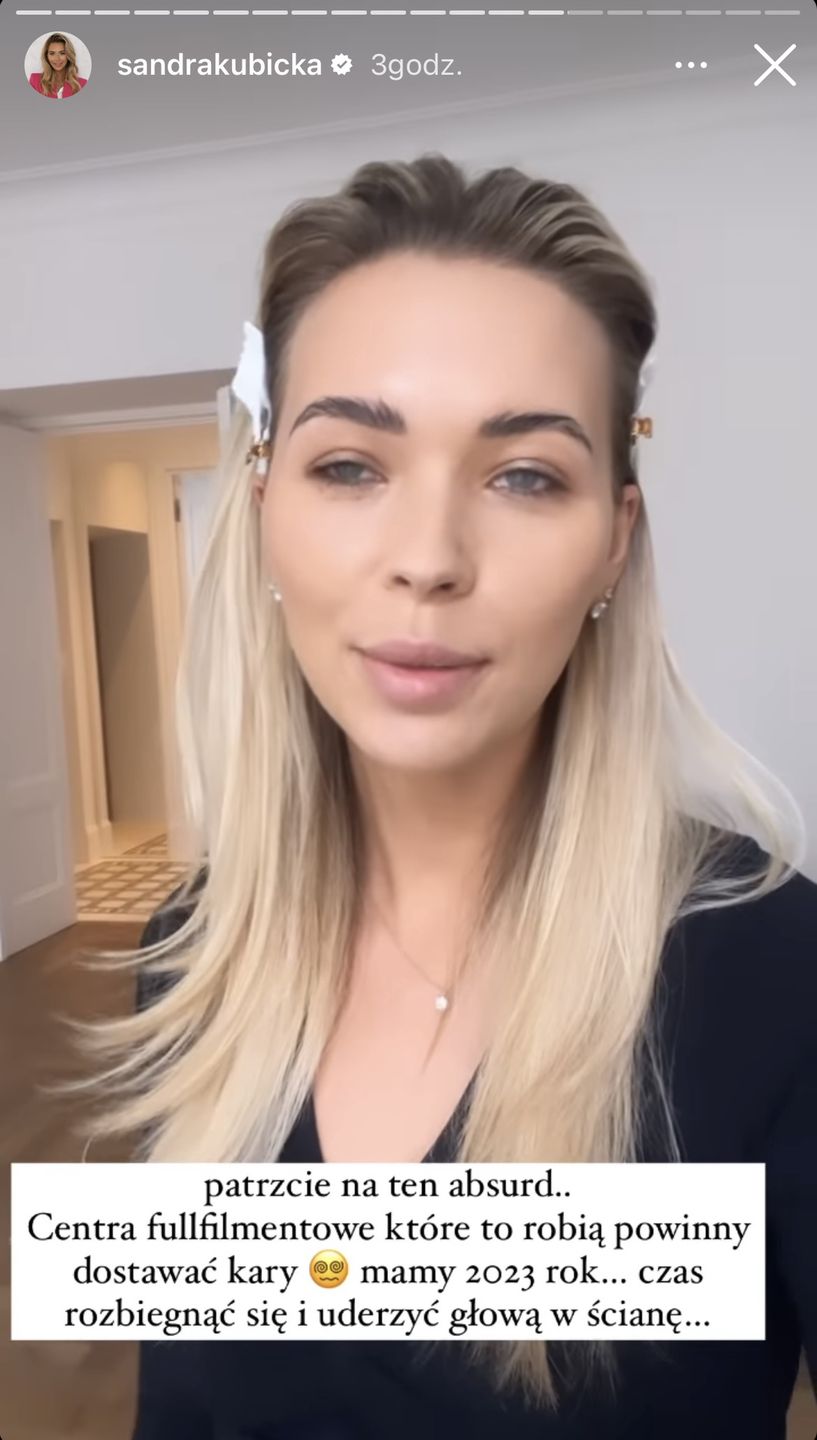 Sandra Kubicka zdenerwowana przesyłką
