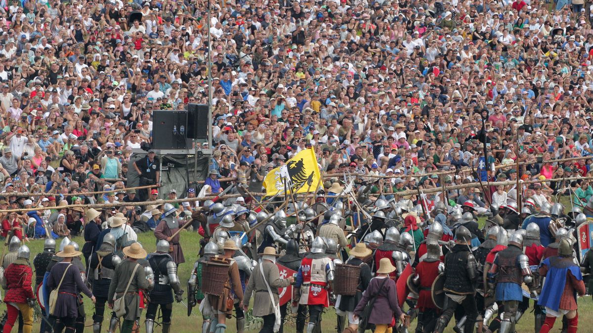 Rekonstrukcja bitwy pod Grunwaldem zawsze przyciąga tłumy