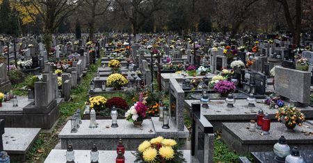 Koszmar na cmentarzu w Łomży. Zwłoki obok nagrobka