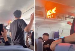 Pożar na pokładzie samolotu. Na nagraniu widać reakcję pasażerów