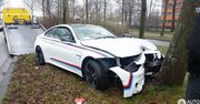 Mechanik rozbił BMW M4 w drodze po benzynę