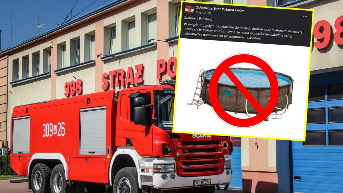 Straż pożarna zabrała głos ws. napełniania basenów