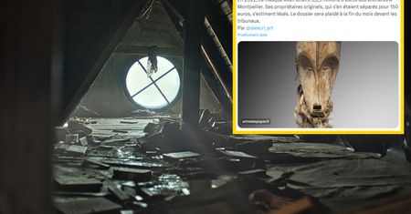 Podczas sprzątania strychu znaleźli starą maskę. Myśleli, że jest bezwartościowa