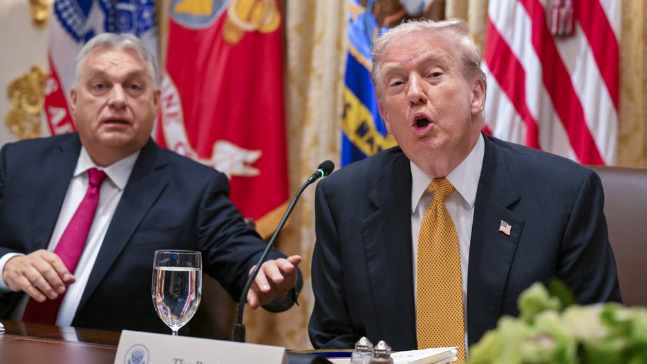 WASHINGTON, DC - NOVEMBER 7:U.S. President Donald Trump speaks during a bilateral lunch with Prime Minister of Hungary Viktor Orban in the Cabinet Room of the White House on November 7, 2025 in Washington, DC. Trump and Orban discussed the war in Ukraine, Hungary's purchase of Russian oil, and European relations. (Photo by Roberto Schmidt/Getty Images)