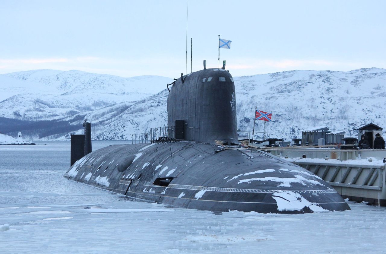 Rosyjski okręt podwodny typu Siewierodwińsk.