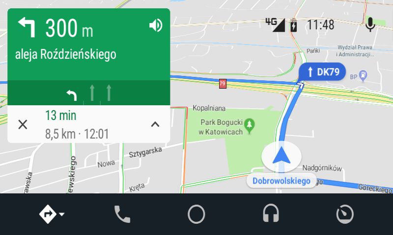 Dzienne kolory w Mapach Google.