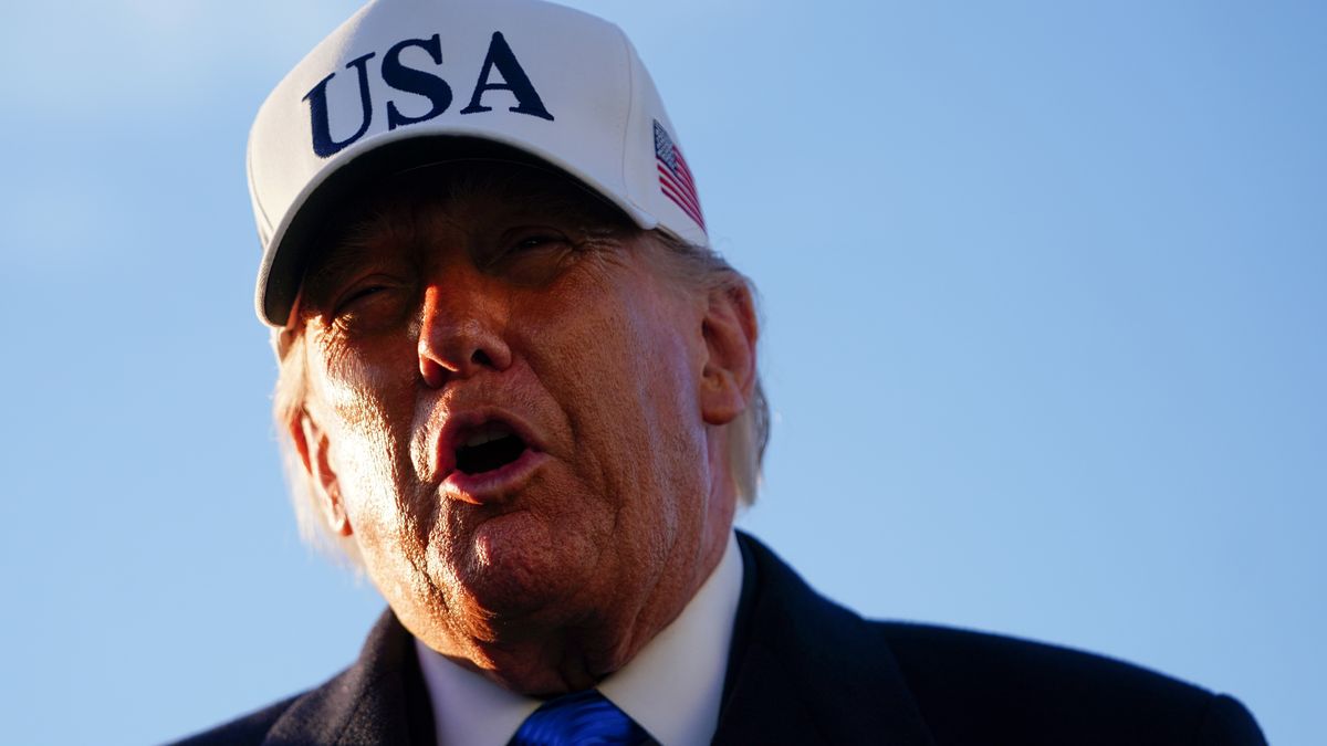 JOINT BASE ANDREWS, MARYLAND - MARCH 13: U.S. President Donald Trump speaks to the media before boarding Air Force One on March 13, 2026 at Joint Base Andrews, Maryland. Trump is traveling to Florida to spend the weekend at his Mar-a-Lago resort. (Photo by Nathan Howard/Getty Images)