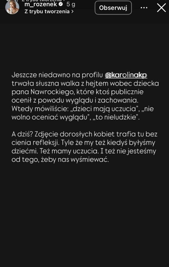 Małgorztaa Rozenek odpowiedziała Korwin Piotrowskiej