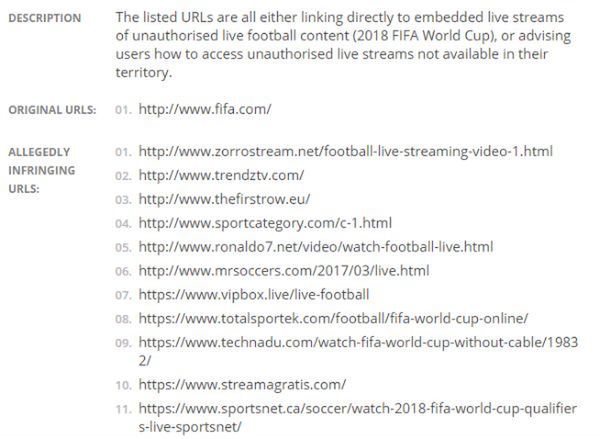 Fragment zgłoszenia FIFA, TorrentFreak