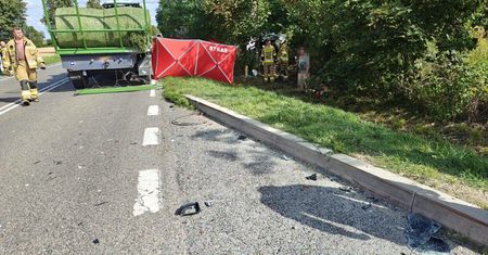 Tragiczny wypadek na DK-60. Nie żyje 29-letni kierowca Tesli!