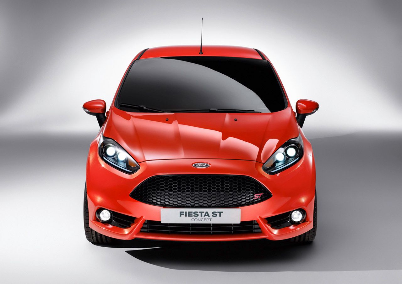 Ford Fiesta ST Concept: The Fiesta ST Concept presents a racing silhouette inspired by global Fiesta race and rally cars currently competing on the world stage.
