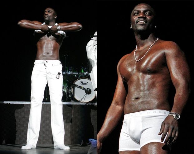 Akon rozebrał się na koncercie! (FOTO)