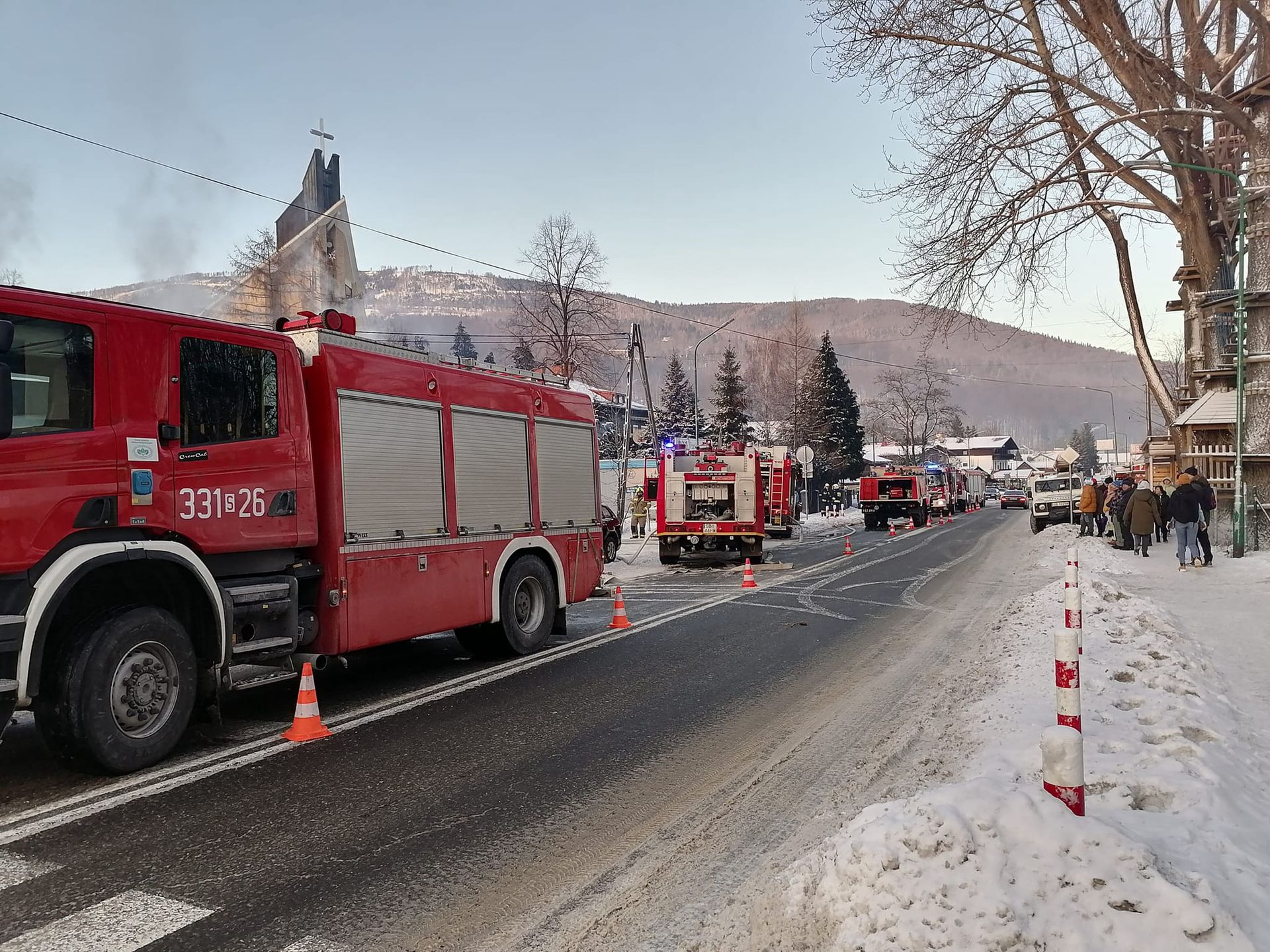 Pożar drewnianego domu w Szczyrku 
