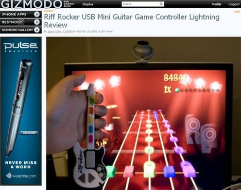 Riff Rocker USB Mini Guitar - Guitar Hero za 20 dolców 2