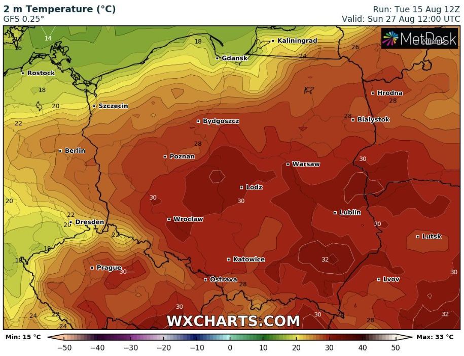 Mapy pogodowe wxcharts.com