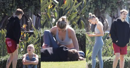 Justin Bieber i Hailey Baldwin kłócą się w parku w niedzielne przedpołudnie (FOTO)