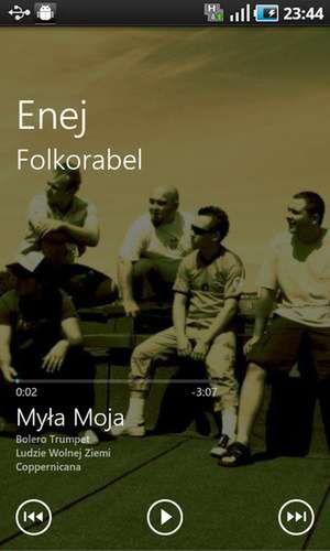 Odtwarzacz dla Androida w stylu WP7 2