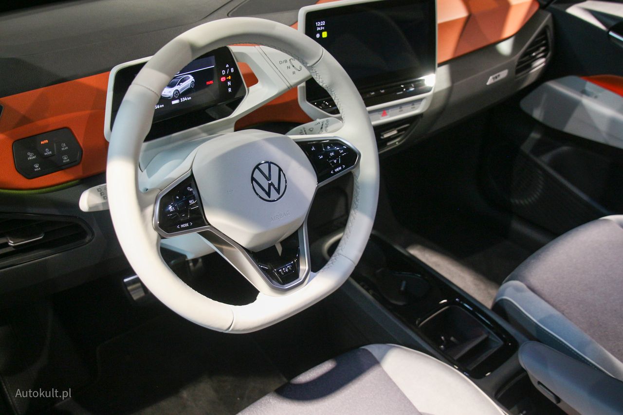 Minimalistyczny kokpit Volkswagena ID.3