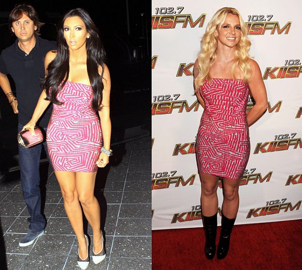 Britney i Kardashian w takich samych sukienkach!