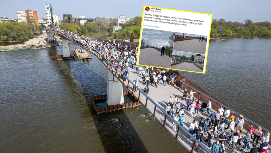 Tak wygląda nowa kładka w Warszawie. "Po tygodniu od otwarcia"