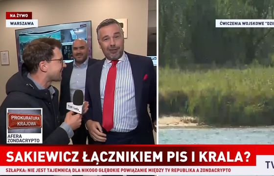 TVP Info na żywo z siedziby Republiki. Reporter kontra Olechowski i Rachoń