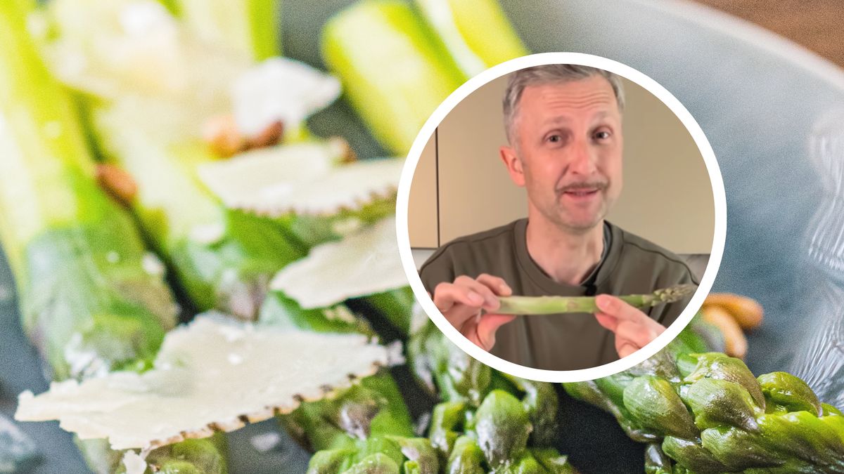 Piotr Kucharski dzieli się swoim sposobem na szparagi