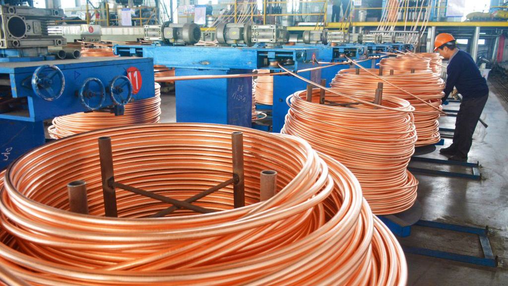 Copper Production
A worker of Yangfan Copper (Anhui) Co LTD works on a production line at the Yuexi County Economic Development Zone in Anqing, China, on November 9, 2024. (Photo by Costfoto/NurPhoto via Getty Images)
NurPhoto
copper production, anhui, economic zone, business operations, manufacturing sector, worker, east asia., anqing city, yuexi county, anqing, yangfan copper, workforce, nurphoto, costfoto, economic development zone, co ltd, labor, november 9, chn, china, chinese industry, company, production facility, regional development, economic development, industrial zone, industrial production