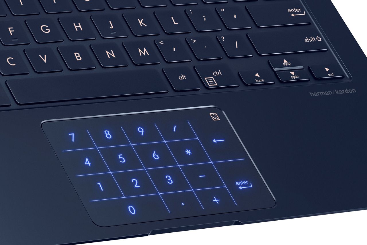 Asus ZenBook 14 z klawiaturą numeryczną w gładziku (fot. materiały prasowe Asus)