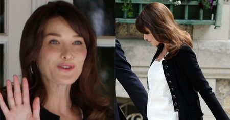Carla Bruni POKAZAŁA BRZUSZEK!
