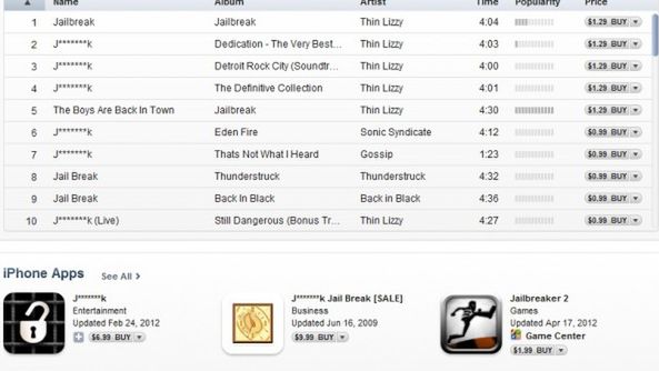 Apple cenzuruje słowo "jailbreak" w App Store 1