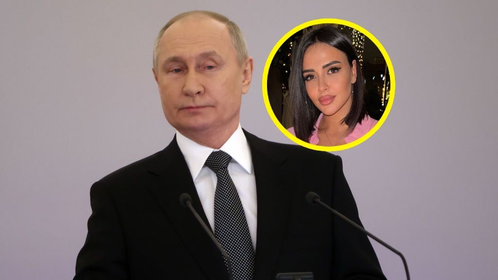 Na zdjęciu: Władimir Putin, w kółeczku Lena Rybus