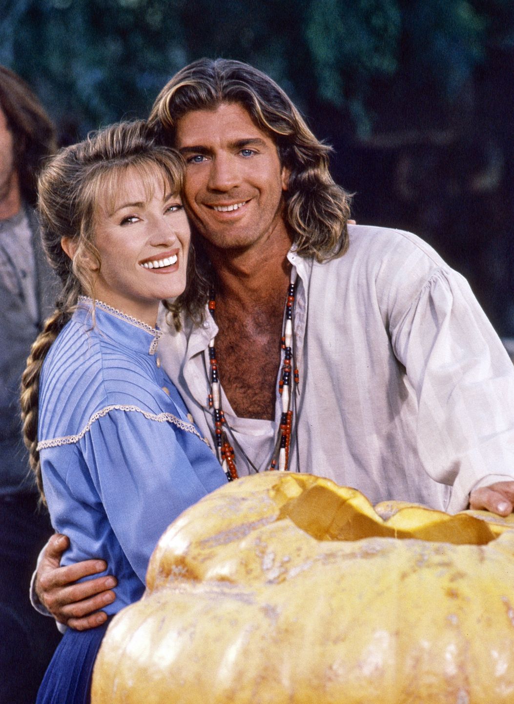 Jane Seymour i Joe Lando na planie "Dr. Quinn"