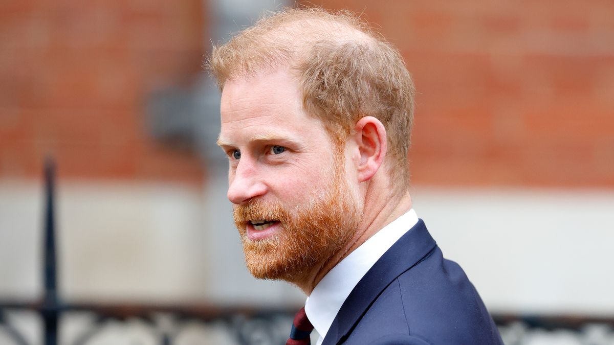 LONDON, ENGLAND - JANUARY 22: (EMBARGOED FOR PUBLICATION IN UK NEWSPAPERS UNTIL 24 HOURS AFTER CREATE DATE AND TIME) Prince Harry, Duke of Sussex (wearing a Household Division regimental tie) departs The Royal Courts of Justice after attending day 4 of a court case against Associated Newspapers Ltd on January 22, 2026 in London, England. A group of claimants including Prince Harry, Duke of Sussex, Sir Elton John and Elizabeth Hurley are suing the publishers of the Daily Mail for alleged unlawful information gathering from 1993-2011. (Photo by Max Mumby/Indigo/Getty Images)