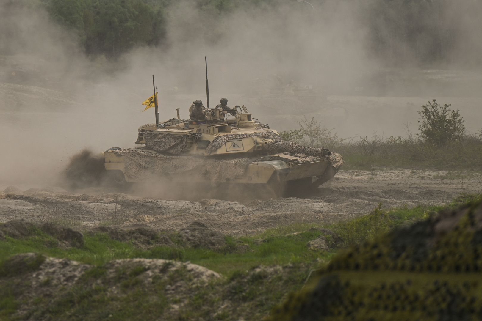 Czołg Abrams na manewrach w Polsce