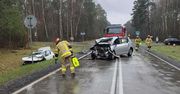 Zdarzenie drogowe z udziałem trzech pojazdów w Macoszynie Małym
